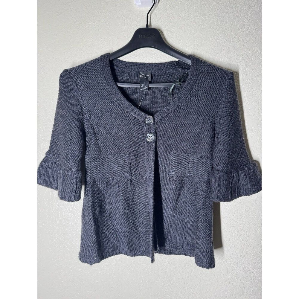 Mercer & Madison Gray Button Acrylic/ Wool‎ BlendTop Cardigan S NWT